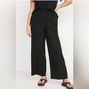 Old Navy High-Waisted Linen-Blend Wide-Leg Pants Large